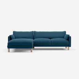 Cozy 4 Seater LH Chaise Sofa - Teal Velvet - thumbnail 3