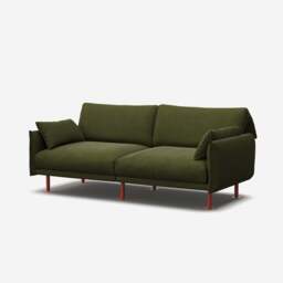 Rest 3 Seater Sofa - Dark Green Velvet - thumbnail 3