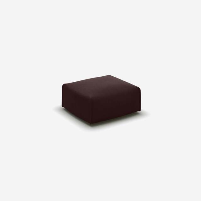 Float Square Ottoman - Dark Brown Velvet - image 1
