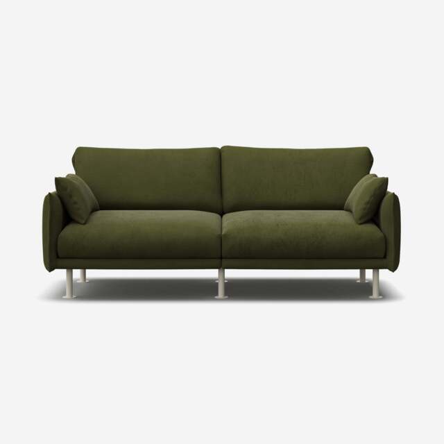 Rest 3 Seater Sofa - Dark Green Velvet - image 1