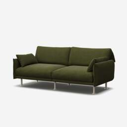 Rest 3 Seater Sofa - Dark Green Velvet - thumbnail 2