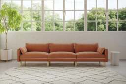 Cozy 1.5 Seater Chaise Sofa - Henna Cotton - thumbnail 5