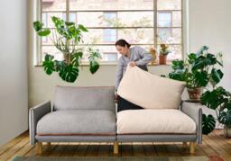 Cozy 1.5 Seater Chaise Sofa - Henna Cotton - thumbnail 9