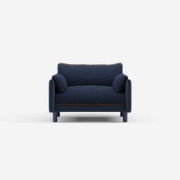 Cozy 1.5 Seater Sofa - Navy Cotton