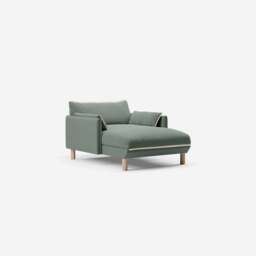 Cozy 1.5 Seater Chaise Sofa - Sage Cotton