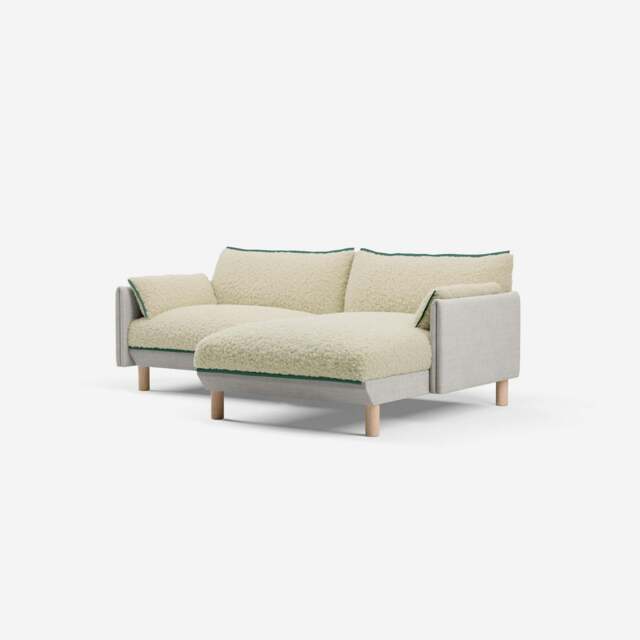 Cozy 3 Seater RH Chaise Sofa - Ecru Weave - image 1