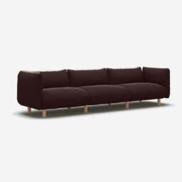Pillow 5 Seater Sofa - Dark Brown Velvet - thumbnail 3