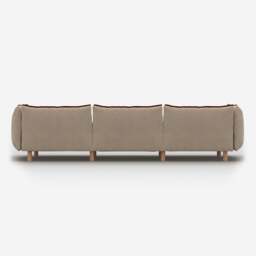 Pillow 5 Seater Sofa - Cream Textured Weave - thumbnail 4