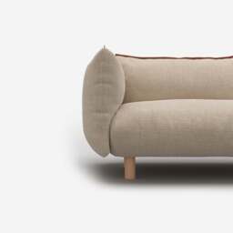 Pillow 5 Seater Sofa - Cream Textured Weave - thumbnail 2