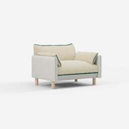 Cozy 1.5 Seater Sofa - Natural Cotton - thumbnail 3