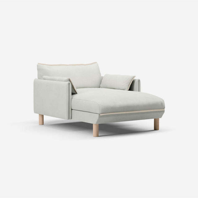 Cozy 1.5 Seater Chaise Sofa - Natural Cotton - image 1