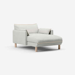 Cozy 1.5 Seater Chaise Sofa - Natural Cotton