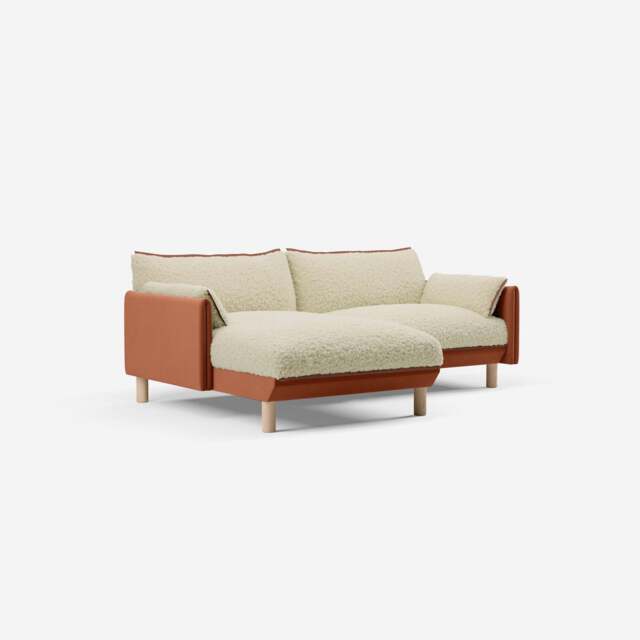 Cozy 3 Seater LH Chaise Sofa - Henna Cotton - image 1