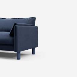 Cozy 5 Seater Sofa - Navy Cotton - thumbnail 2
