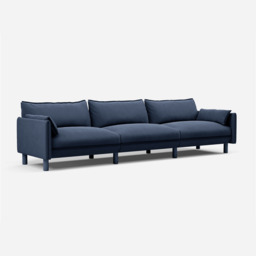 Cozy 5 Seater Sofa - Navy Cotton - thumbnail 3