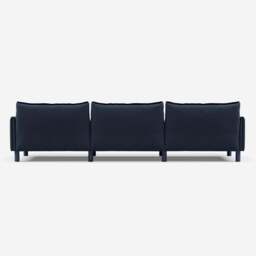 Cozy 5 Seater Sofa - Navy Cotton - thumbnail 4
