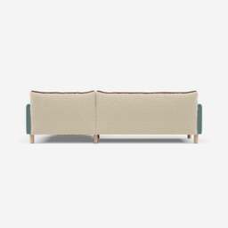 Cozy 4 Seater LH Chaise Sofa - Sage Cotton - thumbnail 4