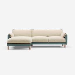 Cozy 4 Seater LH Chaise Sofa - Sage Cotton - thumbnail 3