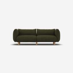Pillow 3 Seater Sofa - Green Boucle II - thumbnail 1