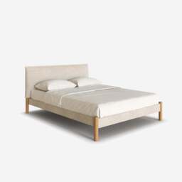 Cozy Bed - Double - Ecru Boucle Frame - Ecru Boucle Headboard - thumbnail 1