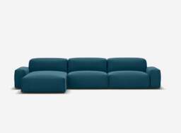 Float 5 Seater LH Chaise Sofa - Teal Velvet - thumbnail 3