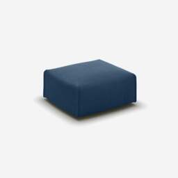 Float Square Ottoman - Midnight Blue Velvet