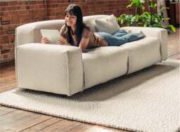 Float Rectangular Ottoman - Brick Boucle II - thumbnail 4