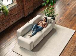 Float Rectangular Ottoman - Brick Boucle II - thumbnail 5