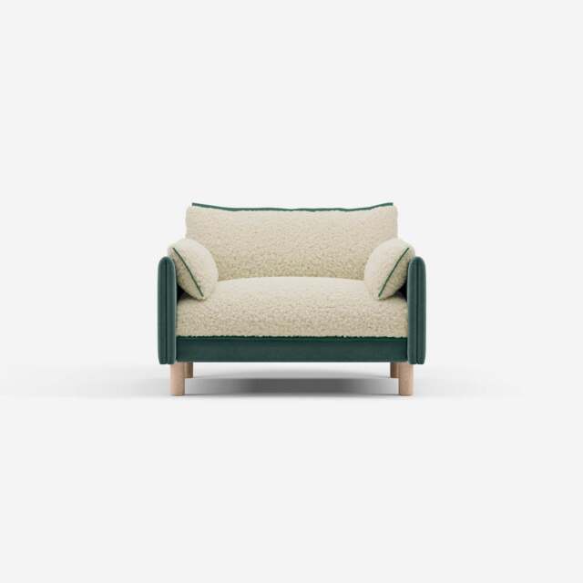 Cozy 1.5 Seater Sofa - Sage Cotton - image 1