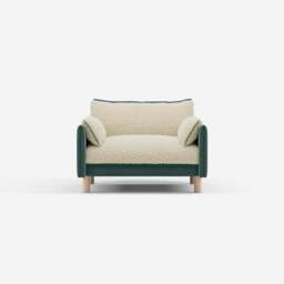 Cozy 1.5 Seater Sofa - Sage Cotton - thumbnail 1