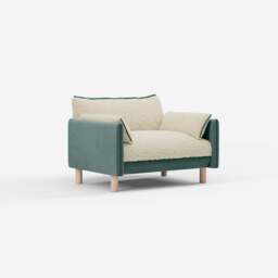 Cozy 1.5 Seater Sofa - Sage Cotton - thumbnail 3