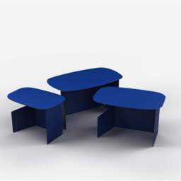 Cutout Nesting Tables - Cobalt Blue