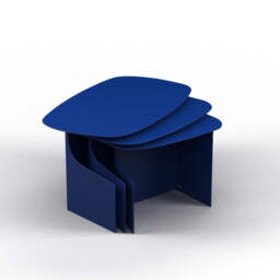 Cutout Nesting Tables - Cobalt Blue - thumbnail 3