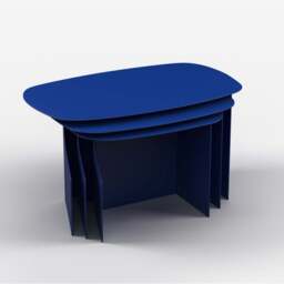 Cutout Nesting Tables - Cobalt Blue - thumbnail 4