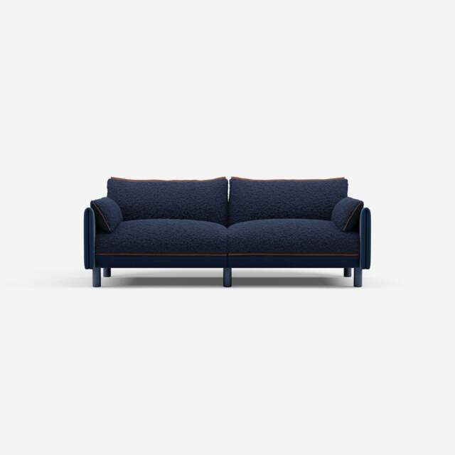 Cozy 3 Seater Sofa - Midnight Blue Velvet - image 1
