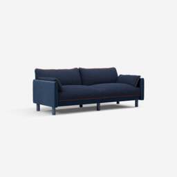 Cozy 3 Seater Sofa - Midnight Blue Velvet - thumbnail 3