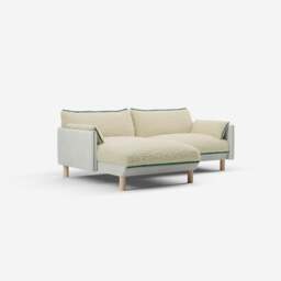 Cozy 3 Seater LH Chaise Sofa - Natural Cotton