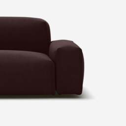 Float 3 Seater RH Chaise Sofa - Dark Brown Velvet - thumbnail 2