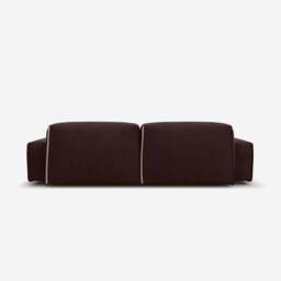 Float 3 Seater RH Chaise Sofa - Dark Brown Velvet - thumbnail 4