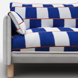 Side Cushions - Cobalt Check - thumbnail 3