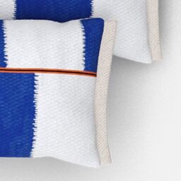 Side Cushions - Cobalt Check - thumbnail 2
