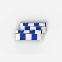 Side Cushions - Cobalt Check