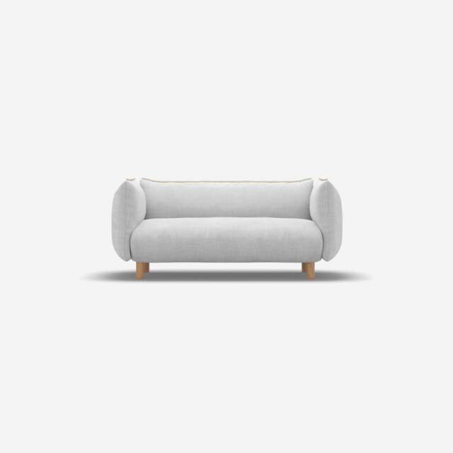Pillow 2 Seater Sofa - Natural Cotton - image 1