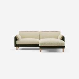 Cozy 3 Seater RH Chaise Sofa - Dark Green Velvet - thumbnail 4