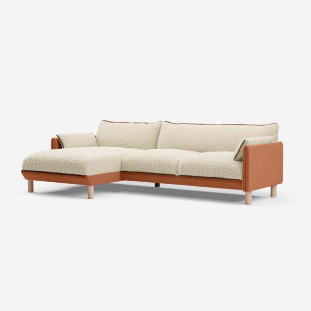 Cozy 4 Seater LH Chaise Sofa - Henna Cotton - image 1
