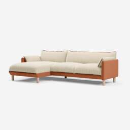 Cozy 4 Seater LH Chaise Sofa - Henna Cotton