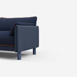 Cozy 5 Seater Sofa - Navy Cotton - thumbnail 3