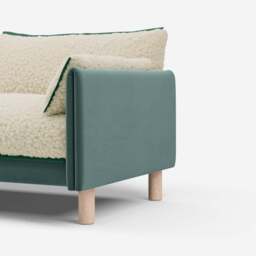 Cozy 2 Seater Sofa - Sage Cotton - thumbnail 2