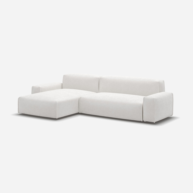 Float 4 Seater LH Chaise Sofa - Natural Cotton - image 1