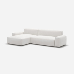 Float 4 Seater LH Chaise Sofa - Natural Cotton